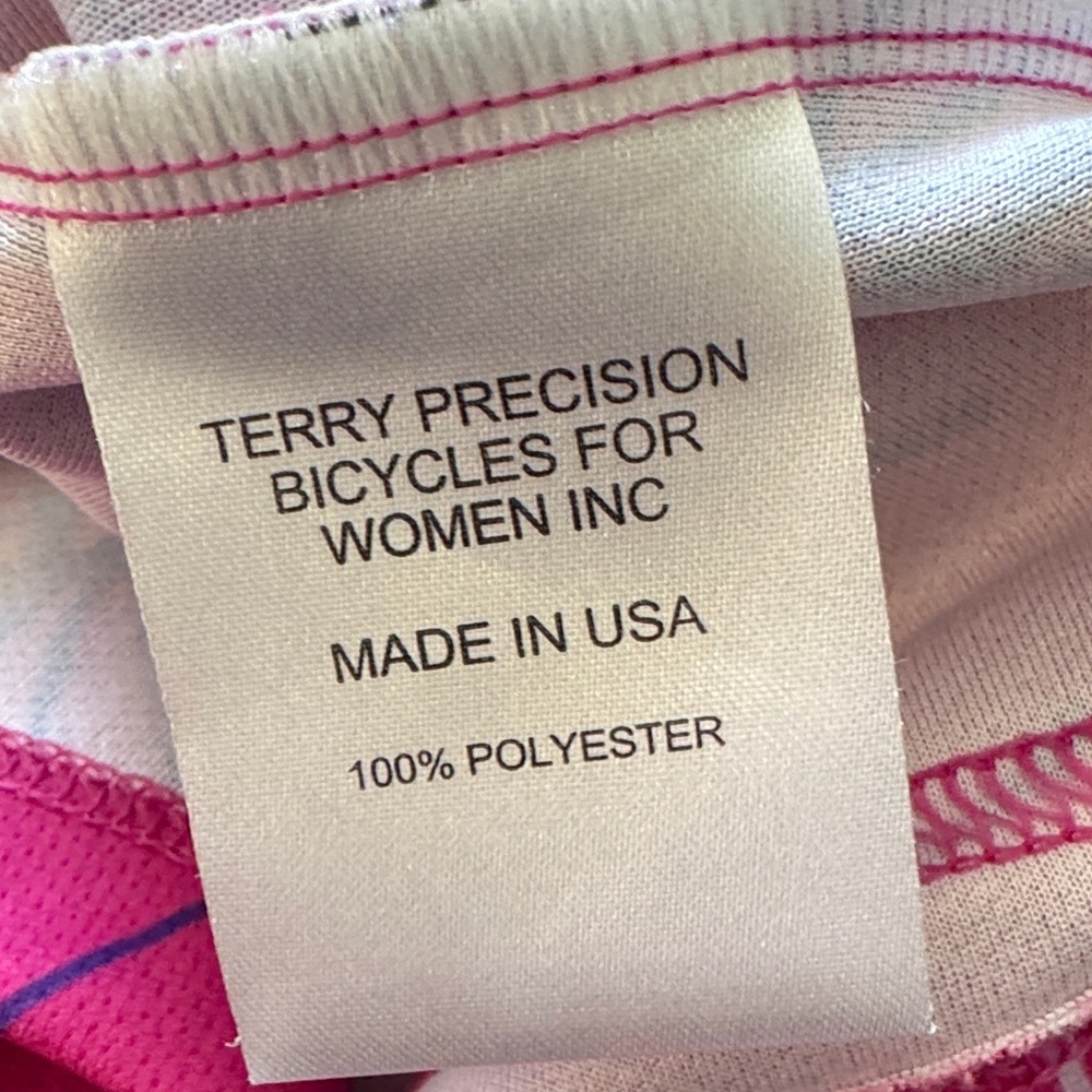 Women’s Pink Terry Bike Shirt Jersey Size Small S with back pockets - Picture 6 of 10